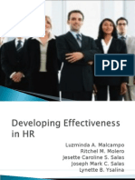 Developing Effectiveness in HR