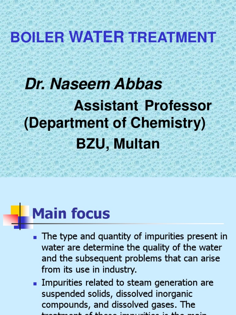 Boiler Water Treatment PDF Soil Water