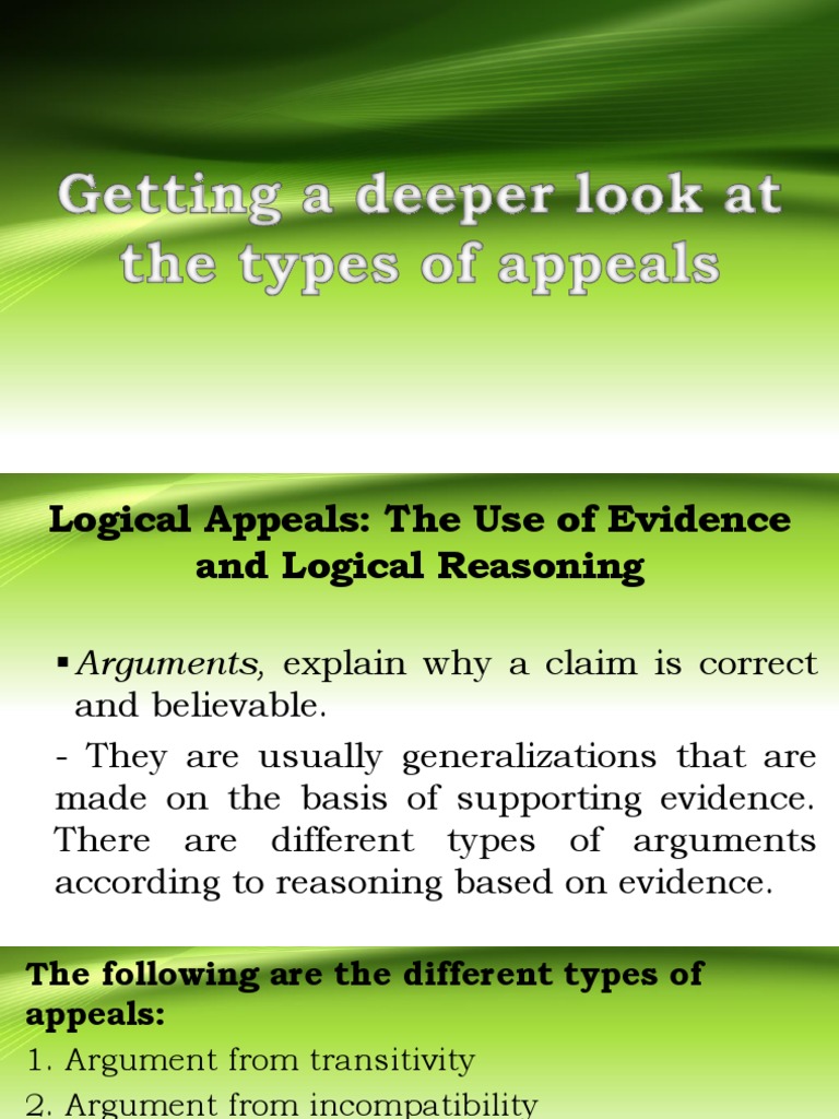 Types of Appeals Argument Epistemology