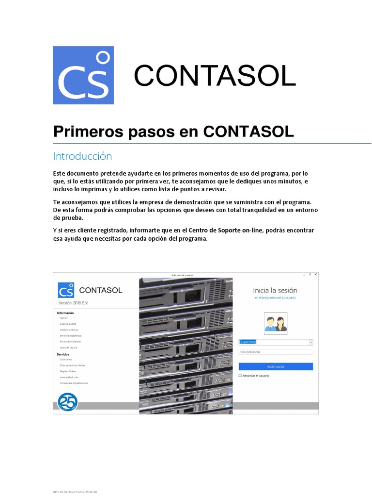 CONTASOL Primeros Pasos PDF | PDF | Apoyo | Contabilidad