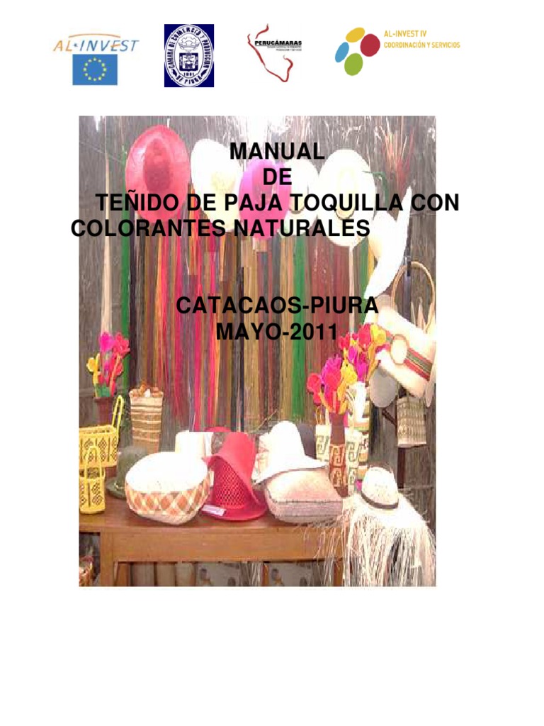 Manual de Teñido de Paja Toquilla Con Colorantes Naturales PDF | PDF | Arte