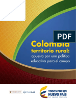 Ministerio de Educación Colombia Territorio Rural