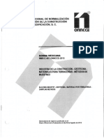 Nmx-C-467-Onncce-2013 Materiales para Terracerias - Metodo de Muestreo PDF