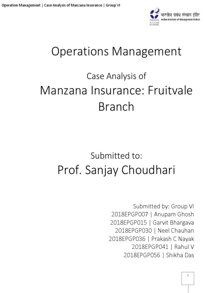 Manzana insurance case study solution ppt picture