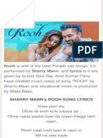 Rooh Lyrics - Sharry Mann - Latest Songs