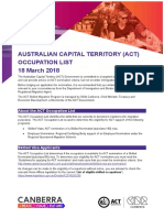 Act Occupation List March 18