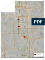 A map of the procession route for Chief Matt Burchett