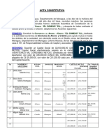  Acta Constitutiva de Cooperativa La Amistad