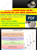 Oferta Monetaria en El Ecuador
