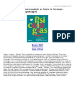 Psicologias Uma Introdução Ao Estudo de Psicologia Conforme A Nova Ortografia PDF