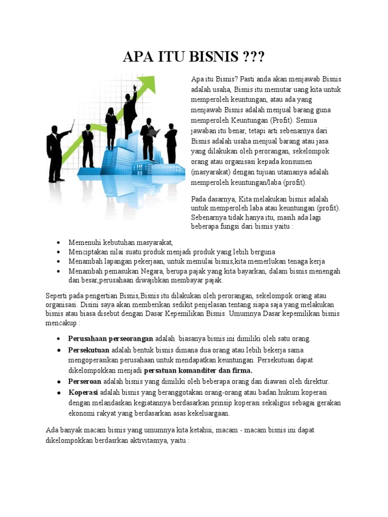 Artikel Pengantar Bisnis