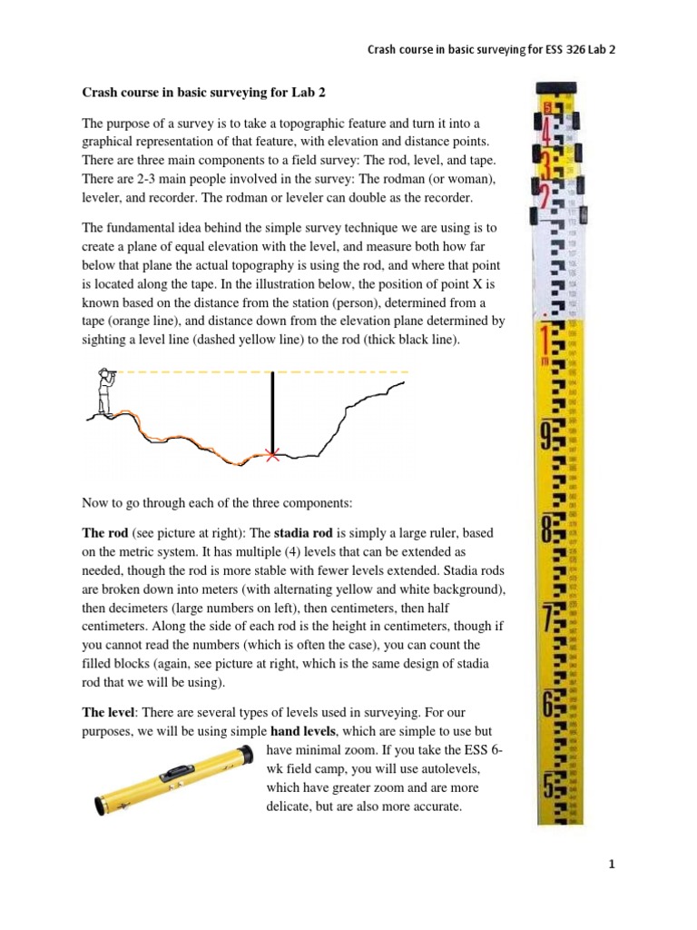 Basic Surveying Techniques for ESS 326 | PDF | Surveying | Topography