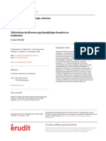 (Ré) Écriture Du Discours Psychanalytique Lacanien en Traduction (Denise Merkle)