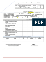 Evaluación prestador servicio social