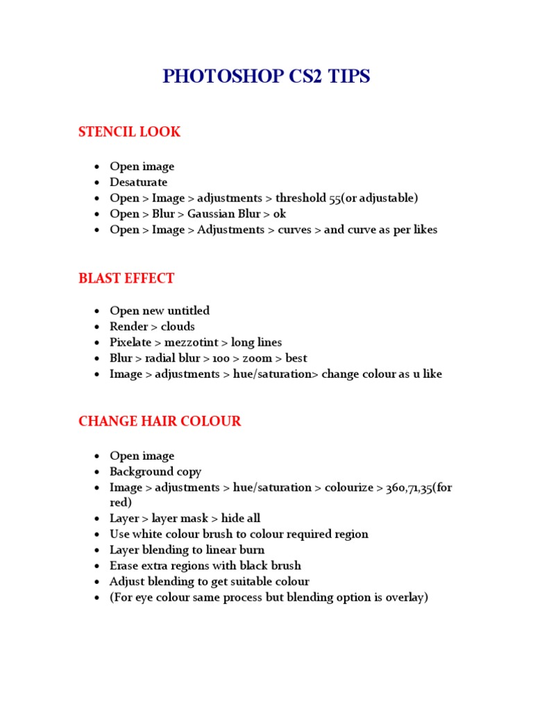 Photoshop CS2 Effects and Techniques | PDF | Computer Vision ...