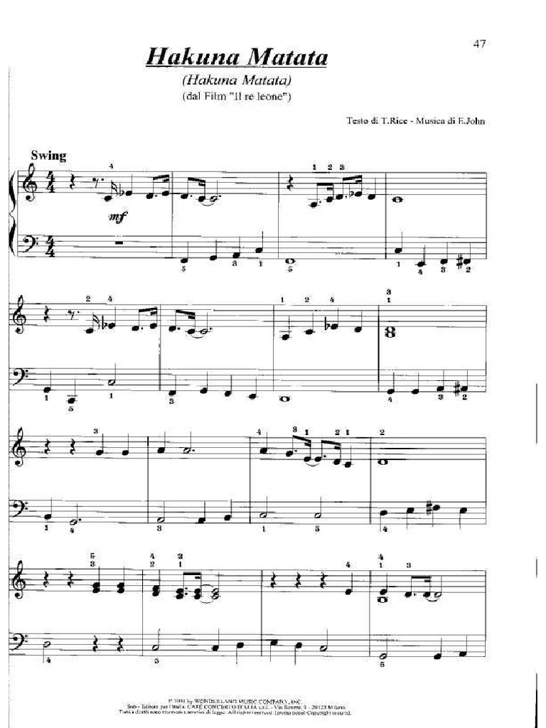 Hakuna Matata PDF | PDF