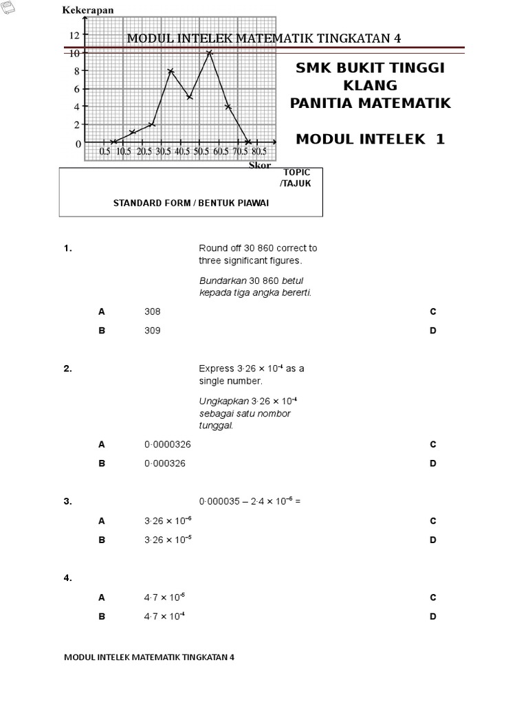 Modul Intelek Matematik Tingkatan 4 | PDF