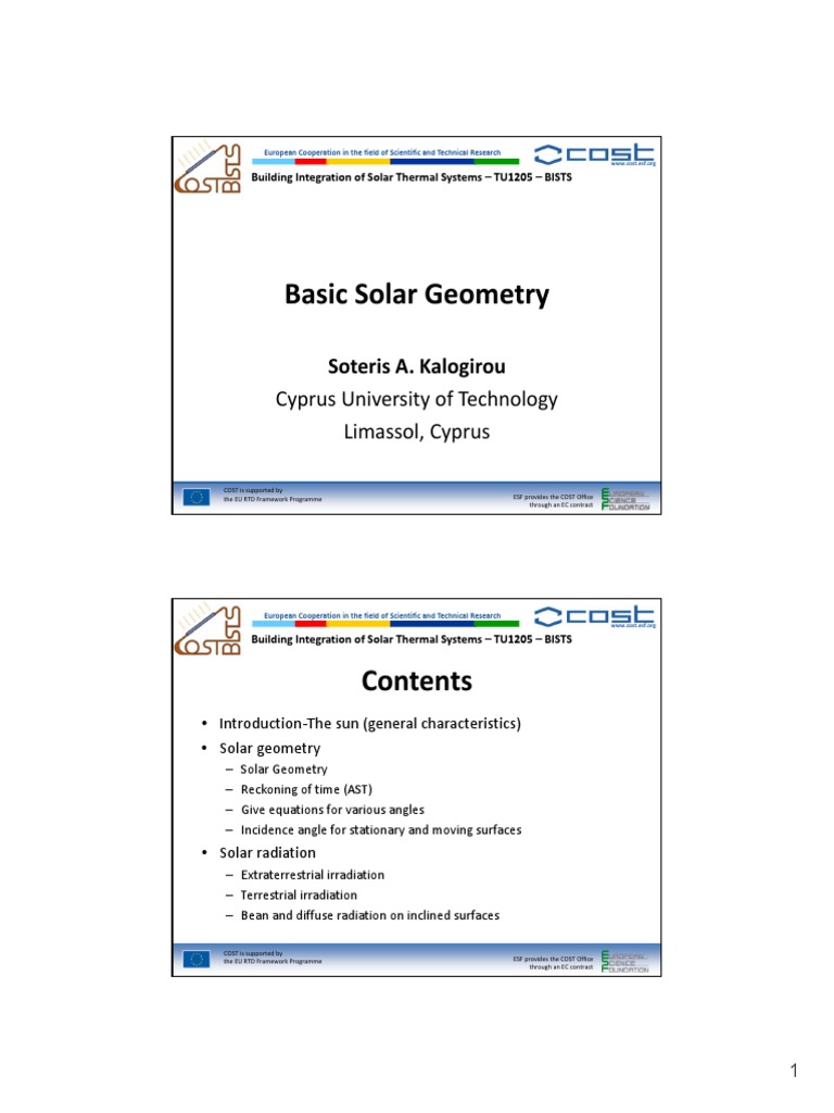 1 1 B Basic Solar Geometry | PDF | Atmosphere Of Earth | Longitude