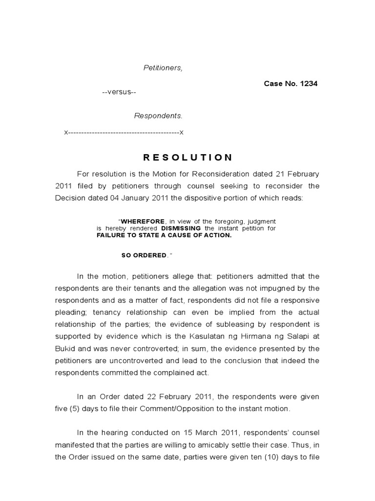 Draft Motion For Reconsideration | PDF | United States Law | Public Law