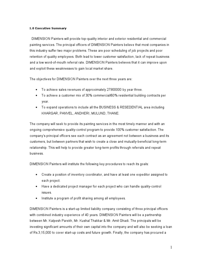 Painting Contract PDF Balance Sheet Expense