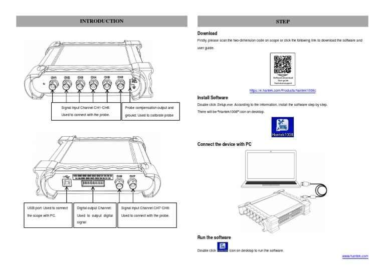 Hantek 1008C Software Download Guide | PDF