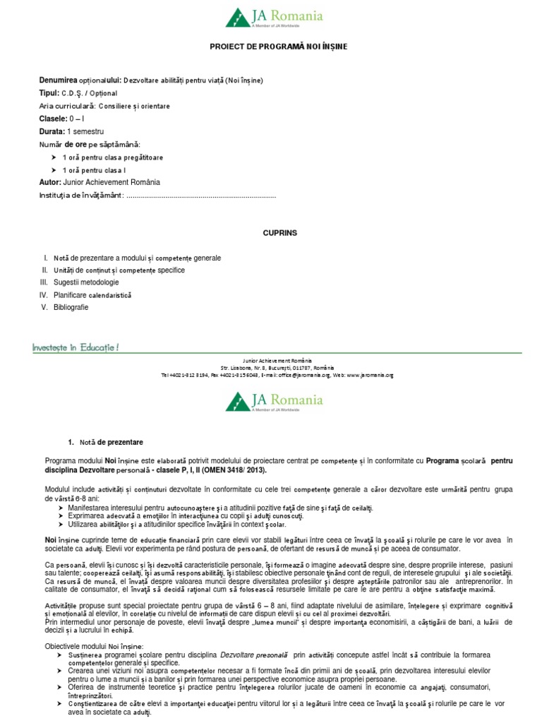 Noi Insine Programa Si Planificare 2015 Vf Pdf