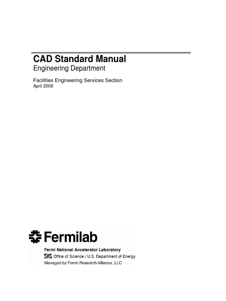 Fermilab CAD Standard Manual PDF | PDF | Cartesian Coordinate System ...