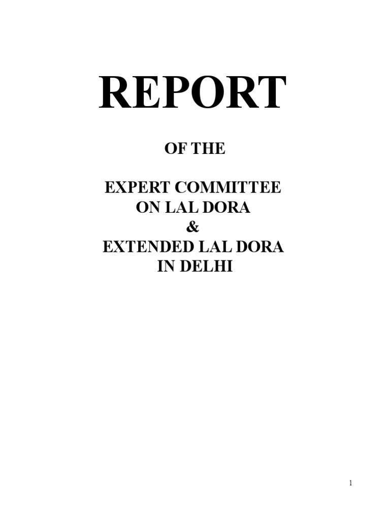 Report On Lal Dora and Extended Lal Dora in Delhi PDF Urbanization