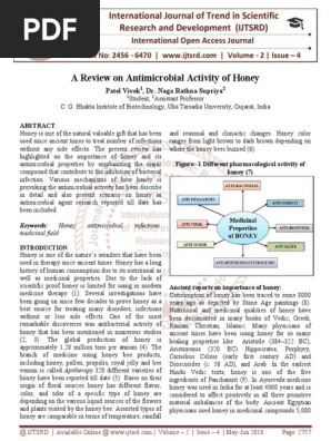 A Review on Antimicrobial Activity of Honey