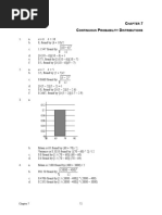 Answers - Continuous Probability Distributions