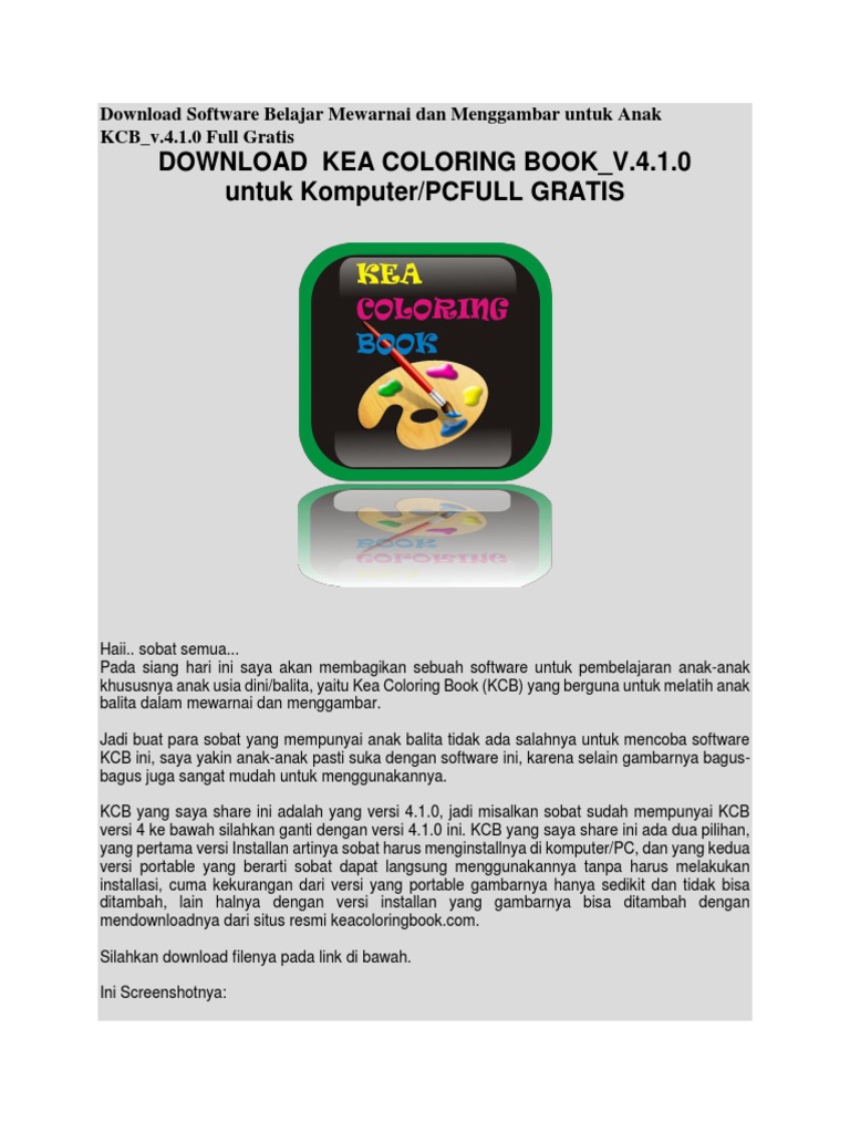 Download Download Kea Coloring Book V 4 1 0 Untuk Komputer Pcfull Gratis