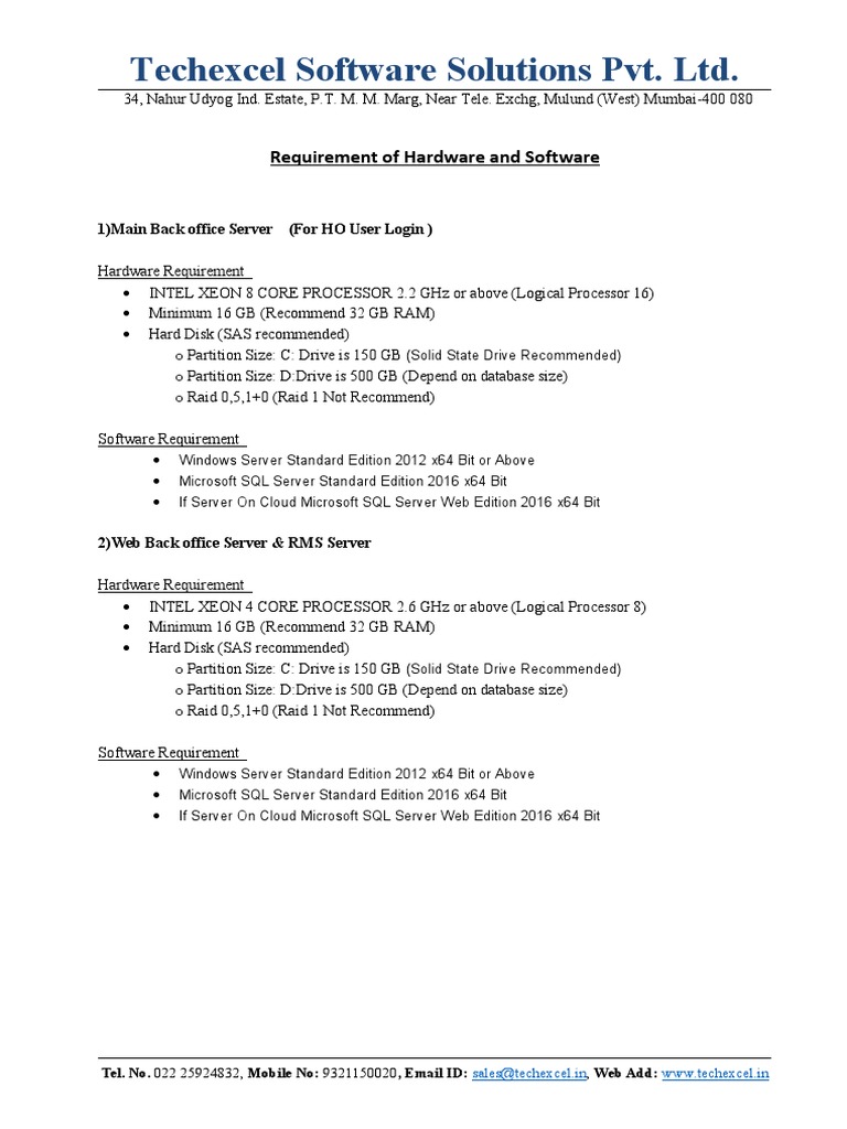 IT Infrastructure Specs for Offices | PDF | Solid State Drive | World ...