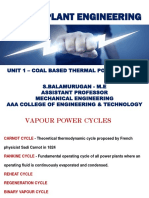 Thermal Power Plant Engineering: Coal-Fired Power Plant Cycles & Components