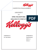 Eprg Framework - Kellogg'S Company-: New Delhi Institute of Management