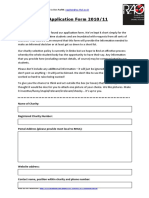 Charity Application Form 2010