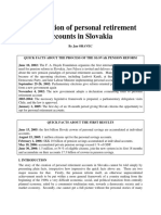 Personal Pensions Accounts Slovakia