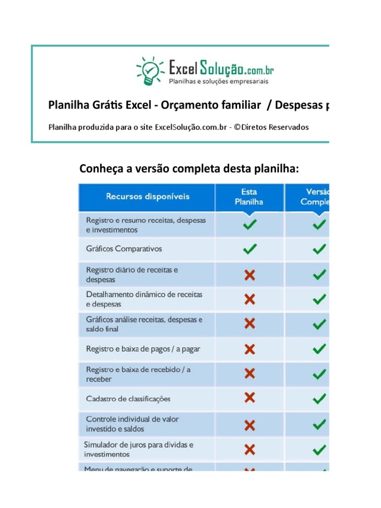 Planilha de Orçamento Familiar Excel | PDF | Economias | Business