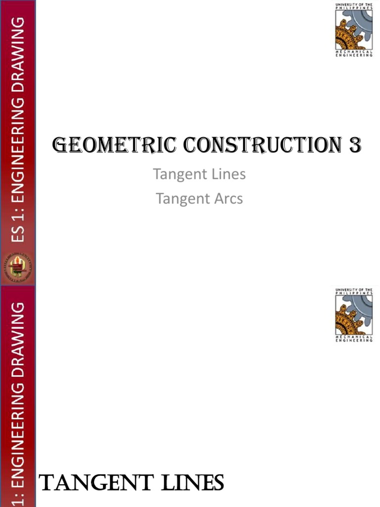 Tangent Line Construction Techniques | PDF | Circle | Tangent