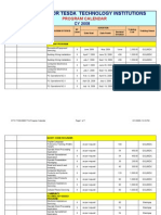 Office For Tesda Technology Institutions: Program Calendar