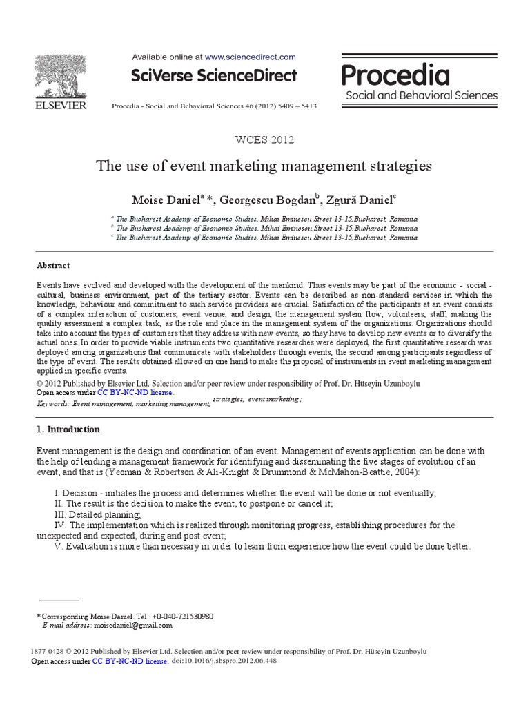 Event Marketing Management Strategies | PDF | Target Audience | Marketing