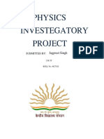 Physics Investegatory Project: Jagpreet Singh