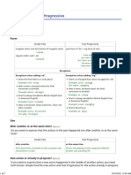 Simple Past vs. Past Progressive