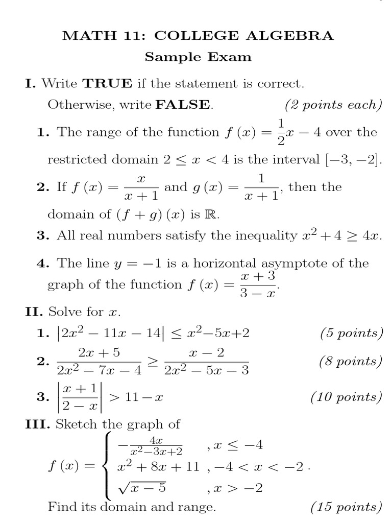 Math 11 - 20 Samplex 2 | PDF
