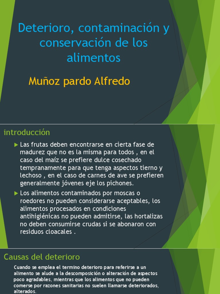 Conservación y Deterioro de Alimentos | PDF | Levadura | Alimentos
