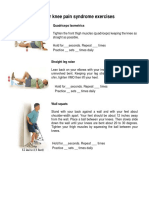 Anterior Knee Pain Syndrome Exercises: Quadriceps Isometrics