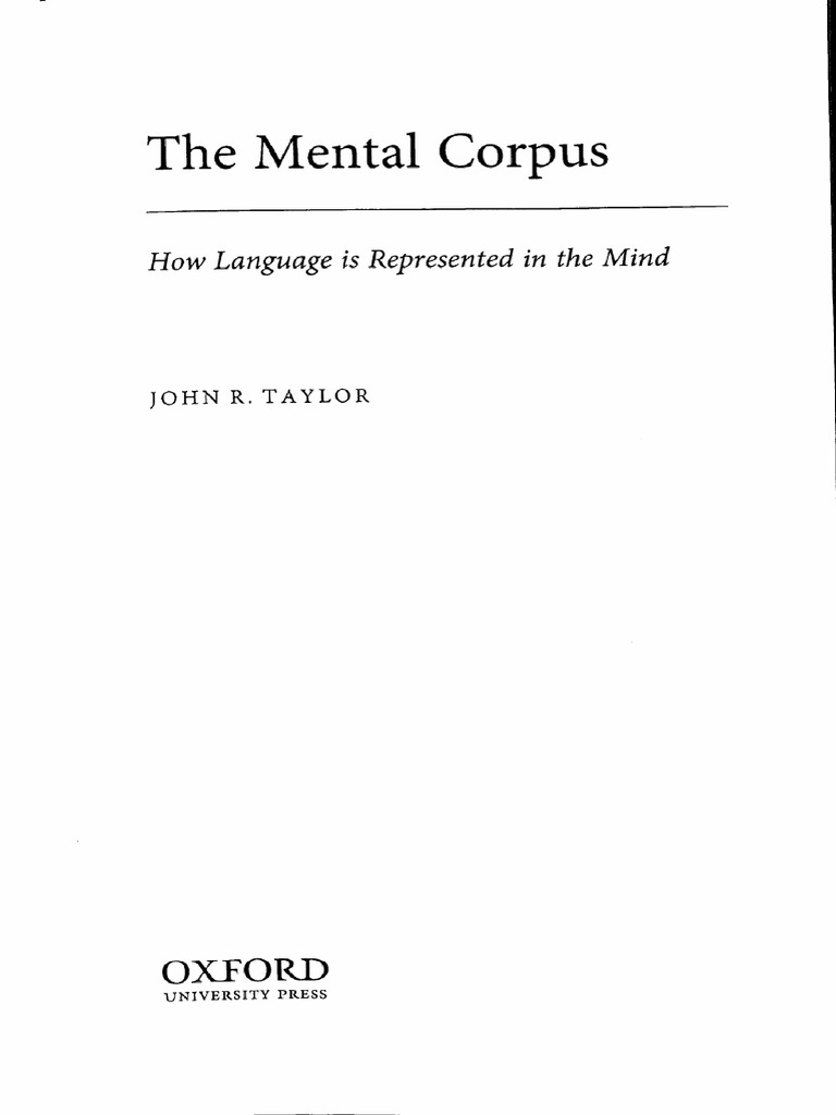 洋書 The Mental Corpus Amazon.com: The Mental Corpus: How Language is Represented