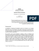 Programa Seminario Sobre El Cuerpo Del Actor.