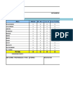 Tabla de Estadisticas