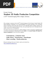 Student 3 d Audio Production Competition 2018