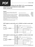 Installation Instructions For The TBLZ-1-27-a, Set of Electrical Connections For Air Heater/air Cooler, Water GOLD, Version E/F